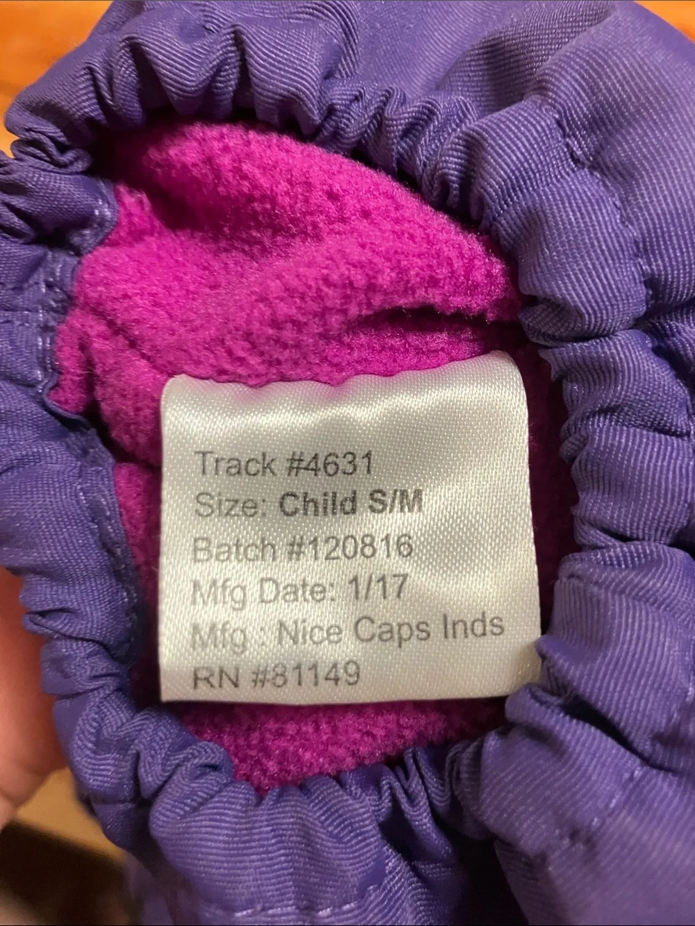 3M Thinsulate Purple Kids Winter Mittens
